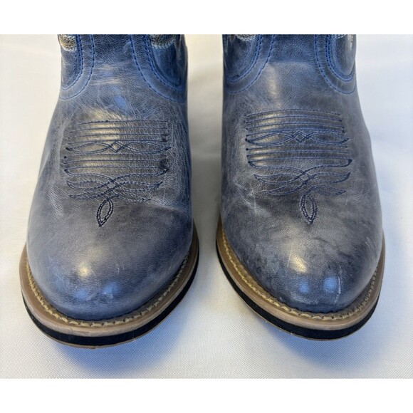 LAREDO Sapphyre Leather Western Short Boots Blue Gray Booties Women 8M #51026 - Picture 3 of 13
